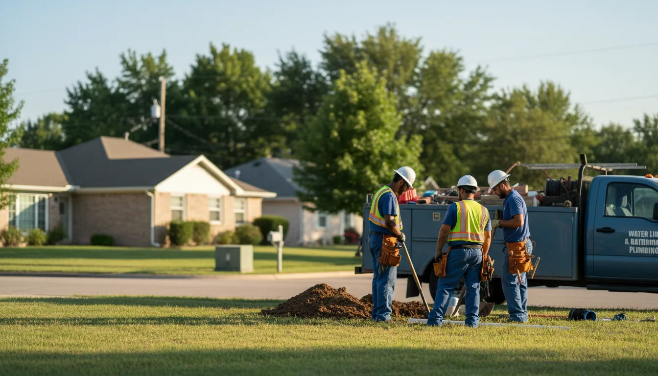 Residential water line and bathroom plumbing service in Butte Des Morts, WI